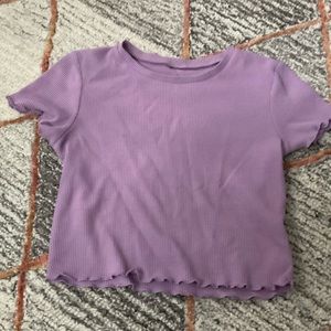Purple Lettuce Cut Shirt